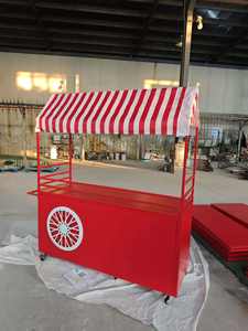 Chariot de nourriture mobile en fer pour décoration de fête de mariage, parc extérieur, rue, magasin, style européen simple, détachable, livraison rapide - Product Image 2