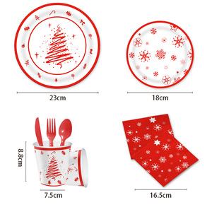 Wholesale Tableware Set Christmas Party Supplies <strong>Disposable</strong> <strong>Plate</strong> - Product Image 4