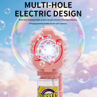 Pistolet à bulles électrique en ABS durable, design multi-trous anti-fuite, lanceur de bulles automatique continu, jouet sûr et non collant