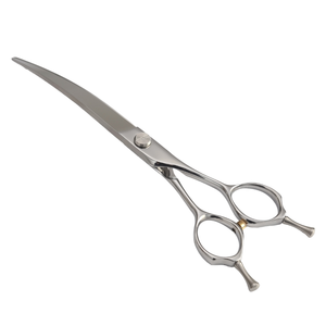 Ensemble de ciseaux de toilettage pour chiens de compagnie en acier inoxydable de nouvelle conception de mode professionnelle avec un diluant incurvé tranchant - Product Image 1