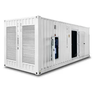 Container type silent canopy 1000kva Parkins diesel generator set 1mva power generator by UK Parkins engine 4008TAG2