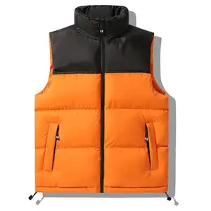 Autumn and Winter Down Cotton Vest Men's Coat Thickened Warm Korean Version of the Trend Color Matching Vest For Men
