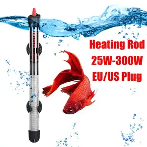 110v-220v Adjustable Temperature Thermostat Heater Rod 25W/ 50W/ 100W/ 200W/ 300W Submersible Aquarium Fish Tank Water Heat