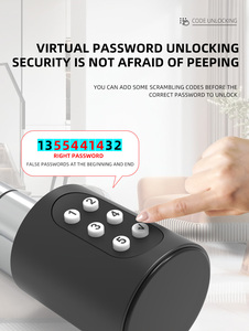 <strong>Small</strong> size Keyless <strong>Door</strong> <strong>Lock</strong> Electronic Cylinder <strong>lock</strong> RFID card Password Dry Battery Euro smart cylinder <strong>lock</strong> - Product Image 5