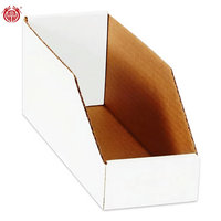 Contenedores de Almacenamiento Rectangulares de Cartón Corrugado con Forro de Esponja, Abertura Superior Abierta, 4"L X 12"W X 45"H, Paquete de 50 |   Garaje para el Hogar Color Blanco Ostra