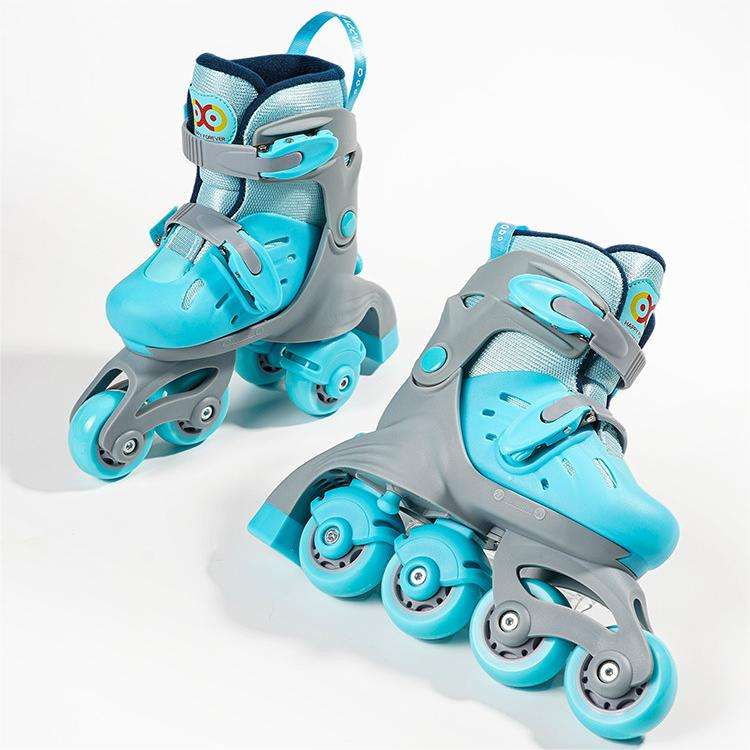 EACH Adjustable Two in One Four Wheel Roller Skates for Boys and Girls Full  Flash With PU Wheel Inline and Quad Can Be Converted