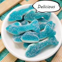 Bonbons en forme de dauphin en vrac de qualité supérieure saveur aigre-douce Aqua Blue Animal Design