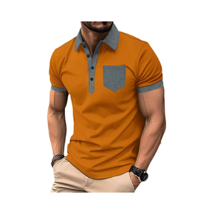 Camisas de Golf de Verano para Hombre, Venta Caliente, Logotipo de Impresión Digital Personalizada, Transpirables, Patchwork, Casuales, con Botones, de Poliéster/Algodón - Product Image 4