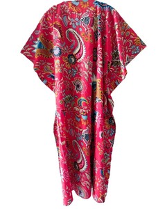 <b>Long</b> Floral Print <b>Kaftan</b> Dress for Women Relaxed Fit Boho Style Gathered Drawstring Waist Casual Wear Outfit - Product Image 5