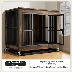 Jaula para perros de hierro resistente estilo muebles, perrera grande desmontable plegable con bandeja de plástico, uso en interiores y exteriores, suministro al por mayor - Product Image 3