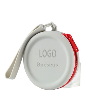 Free Custom Logo Engraving Silicone Coin Purse, Portable Zipper Key <b>Pouch</b> for Earphones Lipsticks, Ready Stock - Product Image 1