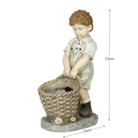 Pot de jardin Figurine Décor extérieur Maison de campagne Personnage de dessin animé enfant garçon fille Pot de fleur pour jardin Chemin pelouse Maison