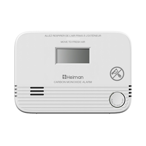Détecteur de monoxyde de carbone Heiman avec alarme CO, écran LCD, capteur électrochimique, norme UL2034, pour la maison - Product Image 1