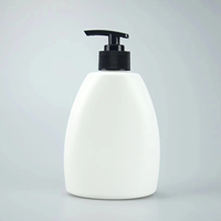 Flacon de crème pour le corps en PETG opaque blanc de luxe, 380 ml, flacon de lotion en plastique familial avec pompe et bouchon