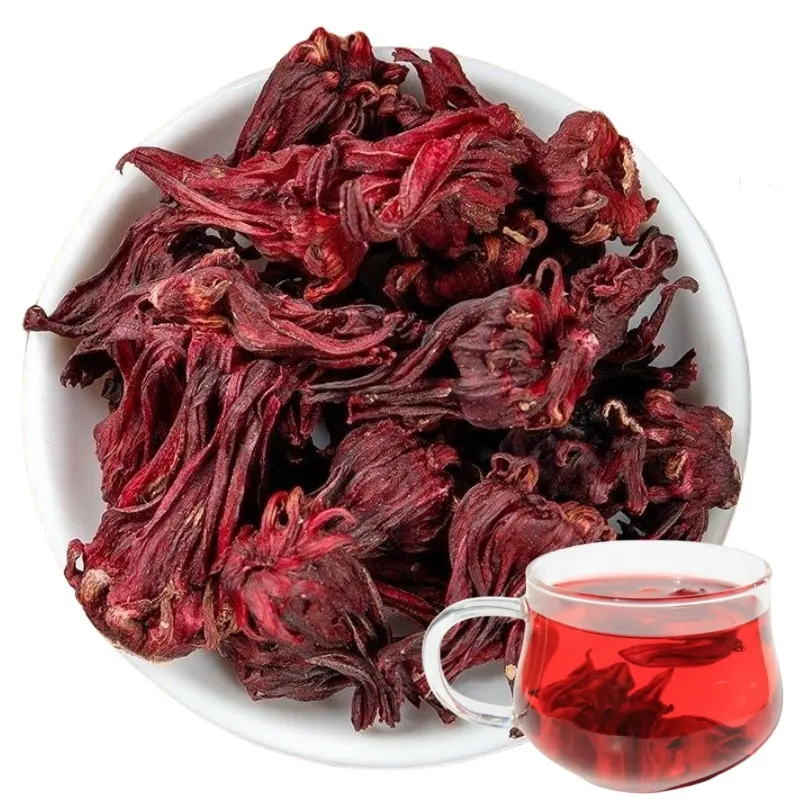 100 gr/beutel Roselle Probe Link Garantierte Qualität Rosmarin getrocknete chinesische Kräuter getränke Hibiscus sabdariffa Blumen Tee schöne Farbe