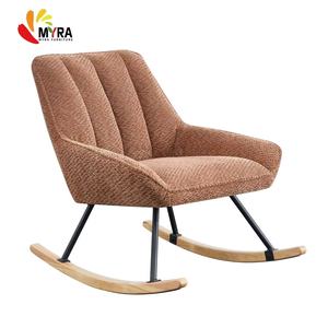 Modern Compact Nursery <strong>Glider</strong> Rocker with Cozy Upholstered Baby Chair for Nursery or Living Room - Product Image 4