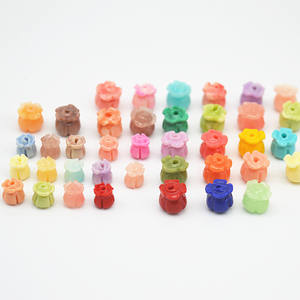 Benutzer definierte bunte Krone Blumen form Muschel harz Perlen für Schmuck machen Vintage Armband Ohrring Perlen Telefon kette Charms - Product Image 1