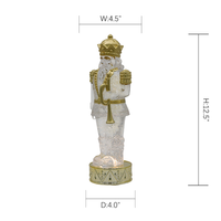 Figura de Cascanueces de Acrílico con Luces LED, Decoración Navideña para Puerta, Regalo de Navidad, Venta al Por Mayor