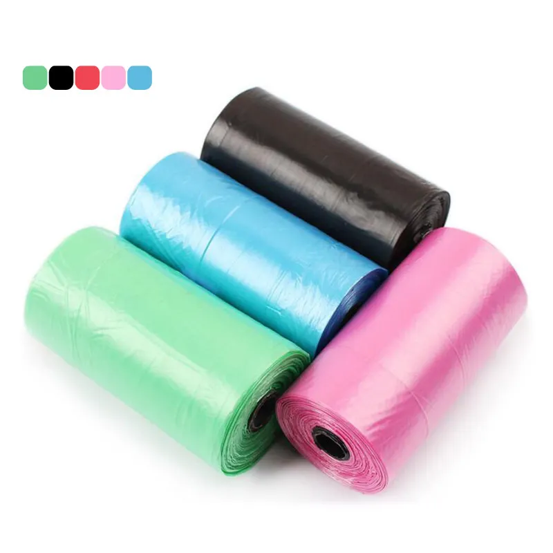 20 pcs/roll Monochrome Pet Garbage Bags Multi-color Optional Pet Poop Bag Cross-border Wholesale Of Pet Supplies