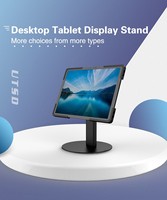 Support de tablette universel pour ordinateur de bureau en métal, support POS pour iPad de 10 à 13 pouces, avec rotation à 90 degrés, inclinaison à 150 degrés, montage VESA, pliable