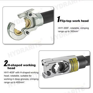 Herramientas hidráulicas para engaste de ranura profunda con cabezal en H y herramientas hidráulicas para engarzar con cabezal abatible, de tamaño de 1/2/2" - Product Image 3