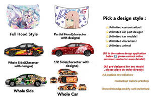 कारों के लिए कस्टम एनीमे विनाइल डिकल (glosy jdm pvc) बॉडी रैप फिल्म स्व-उपचार एंटी-खरोंच परावर्तक हटाने योग्य कार बॉडी फिल्म - Product Image 6