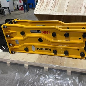 SOOSAN SB81 Top Type <b>Hydraulic</b> <b>Breaker</b> Yellow 140mm Chisel Diameter For 18-26 Ton Excavators - Product Image 3