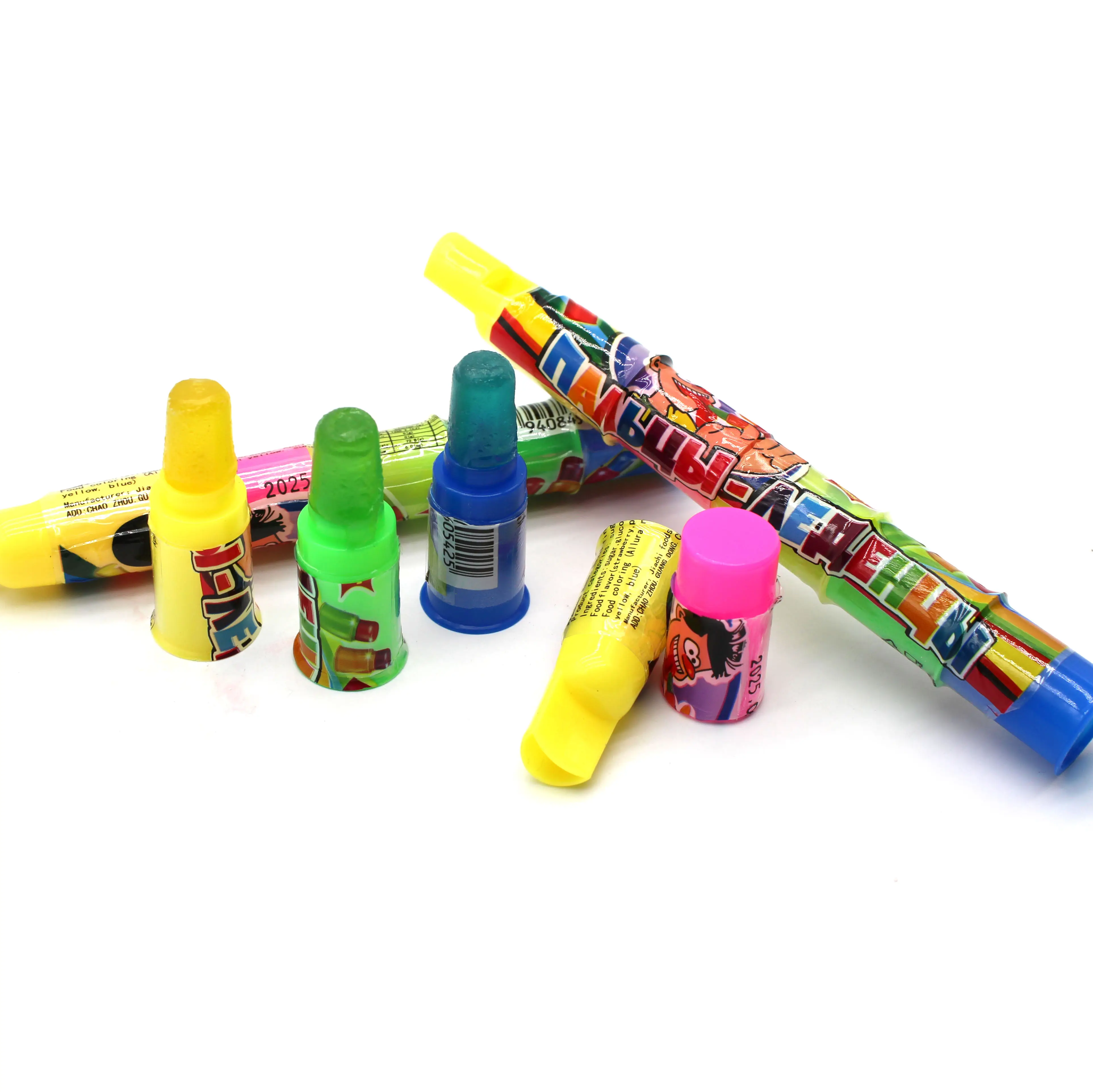 Delicious finger shape hard candy fruity lollipop toy candy with multi colors