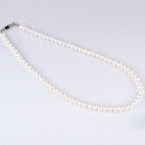 <b>A</b>-Lian Freshwater Pearl <b>Necklace</b> 6-7mm Nearly Round AAA Grade White Pearl Everyday Wear - Product Image 2