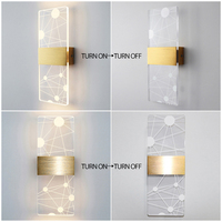 Applique murale LED en acrylique au design nordique moderne, éclairage d'intérieur, luminaire décoratif de plafond, idéal pour un salon ou une chambre à coucher, 27cm, 6W, 85/265V