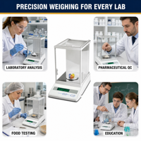 Balance analytique de précision 0,001 g 110 g 210 g avec écran de protection pour la chimie et les laboratoires de recherche