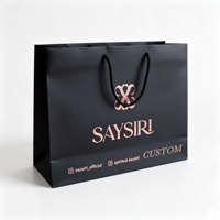 Sacs cadeaux en papier de luxe avec logo personnalisé, impression dorée rose, matériaux recyclés pour la promotion des boutiques haut de gamme et des marques de parfums
