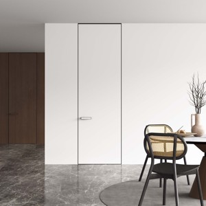 Style moderne 55mm Invisible Sans cadre Portes en bois en aluminium Tendance Insonorisées Coupe-vent Durable Sécurité Installation facile - Product Image 4