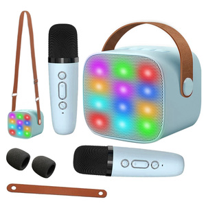 Sırt çantası P2 taşınabilir Led Min Bluetooth Karaoke hoparlörü çocuklar yetişkinler için kablosuz mikrofonlar ile, noel doğum günü hediyeleri oyuncaklar - Product Image 3