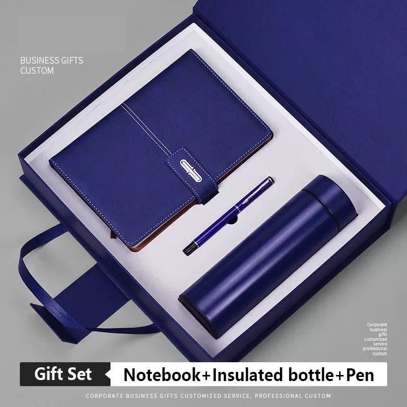 Notebook(Blue)+Pen(Blue)+Insulated bottle