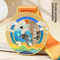 Médailles personnalisées en métal à sable liquide pour événements de marathon, plaques d'honneur créatives en émail sur mesure pour compétitions sportives, avec impression de logo possible