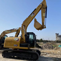 Excavatrice sur chenilles hydraulique Caterpillar 313D d'occasion, 13 tonnes, faible nombre d'heures de fonctionnement, moteur, boîte de vitesses, pompe 70KW