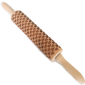 <span class=keywords><strong>Noël</strong></span> cerf impression rouleau à pâtisserie orme bois Laser sculpture gaufrage rouleau à pâtisserie biscuits et Biscuits rouleau à pâtisserie - Product Image 5