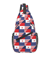 Sac bandoulière personnalisé de haute qualité avec drapeau du Panama, logo personnalisé, sac de poitrine, sac à dos bandoulière, sac de voyage