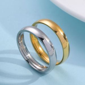Unisex Stainless Steel <b>Rings</b> Gift <b>Set</b> 18K <b>Gold</b> Plated Corrosion Protection Lightweight Fit - Product Image 1