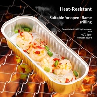 Fabricant de boîtes à lunch rectangulaires en aluminium, vente en gros, Guangdong, moule à gâteau jetable de 200 ml pour four domestique