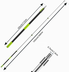 High Quality Customizable Multi-Purpose Telescopic Cleaning Tool Adjustable Aluminum <strong>Pole</strong> with Durable Built-In Metal Tool - Product Image 1