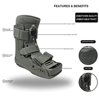 Botte Aircast à coque rigide stabilisatrice et vessie gonflable, semelle antidérapante, pour immobilisation et récupération post-fracture
