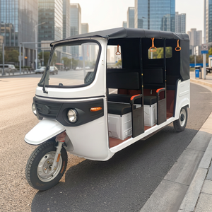 Triciclo Eléctrico de Aluminio de 6 Pasajeros con Techo Abierto, <span class=keywords><strong>Precio</strong></span> de Fábrica al Por Mayor, Triciclo de Pasajeros Abierto para Transporte Urbano de Nueva Energía - Product Image 5