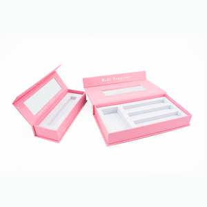 Lip Gloss Packaging Customized Packaging Cardboard Boxes Fancy Design Lip Gloss Tube Custom Packaging Cardboard Magnetic Beauty Lip Gloss Gift Packaging Box With Mirror