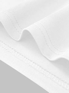 T-shirt pour homme imprimé brodé de qualité supérieure, style streetwear, coupe ample, col rond, manches courtes, décontracté - Product Image 4