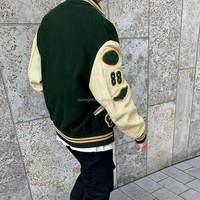 Chaqueta Varsity Personalizada, Estilo Letterman, Bordado, Parches de Chenille, Mangas en Contraste, Botones a Presión, Proveedor Mayorista