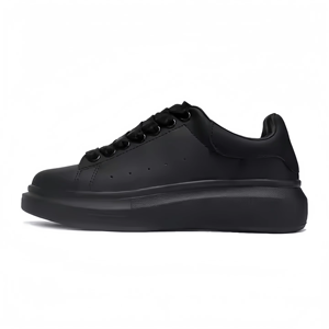 Chaussures de sport de luxe confortables de haute qualité originales, couleur unie, cuir véritable, baskets de créateur pour hommes - Product Image 5