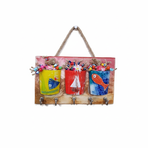 20x21CM Verre Evil Eyes Décoration murale Produit d'accent mural accrocheur - Product Image 2