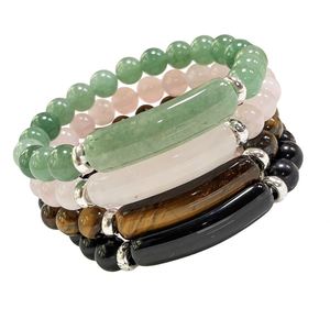 Natural Stone <b>Bracelet</b> Colorful Glass Beaded Anxiety Relief Trending Design for Wholesalers Volume Discount - Product Image 5